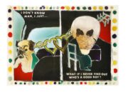 Thomas Baldischwyler, O.T., 2013, Silikon, Bootslack, Farbpigmente und Acryl auf Leinwand 100 × 140 cm, © the artist, courtesy Galerie Conradi, Hamburg